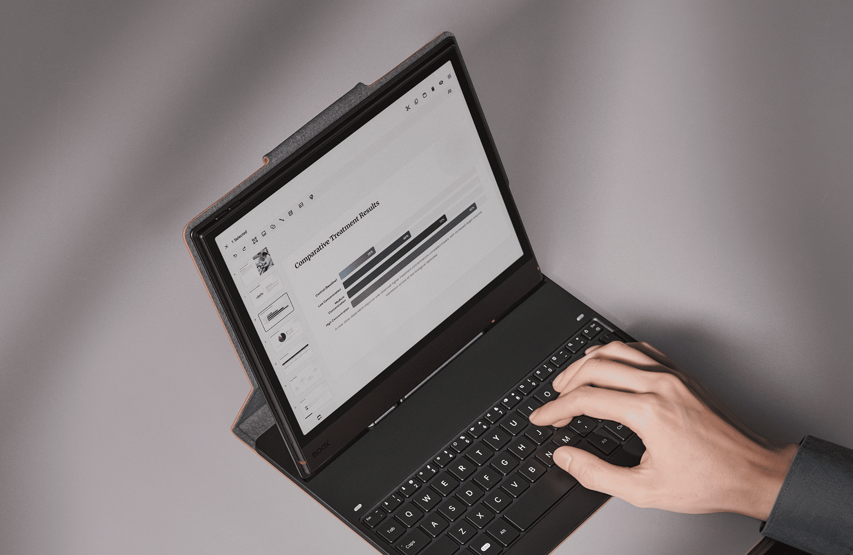 Klawiatura w etui do notowania na czytniku e-book
